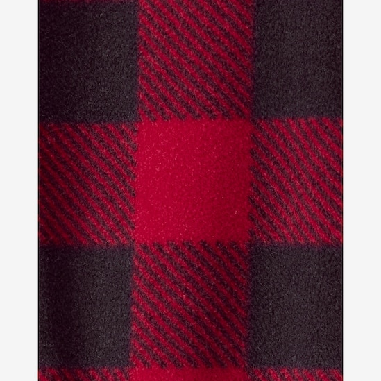 Macacão bebê fleece xadrez com pezinho - multicor | Carter's