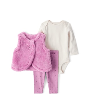 Conjunto longo bebê 3 peças sherpa e poá - multicor | Carter's