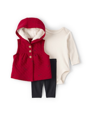 Conjunto longo bebê 3 peças capuz e laços - multicor | Carter's