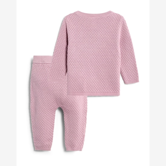 Conjunto longo bebê 2 peças tricot raposa - rosa | Carter's