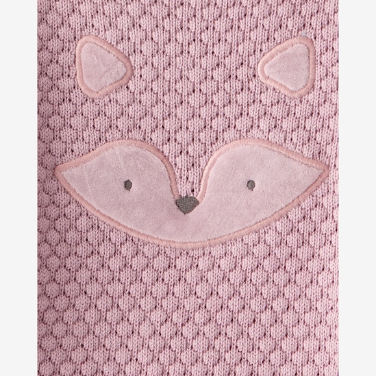 Conjunto longo bebê 2 peças tricot raposa - rosa | Carter's