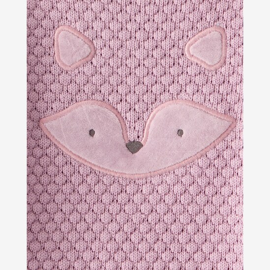 Conjunto longo bebê 2 peças tricot raposa - rosa | Carter's
