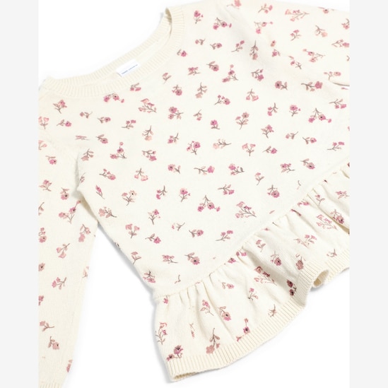 Conjunto longo bebê 2 peças florzinhas - bege | Carter's