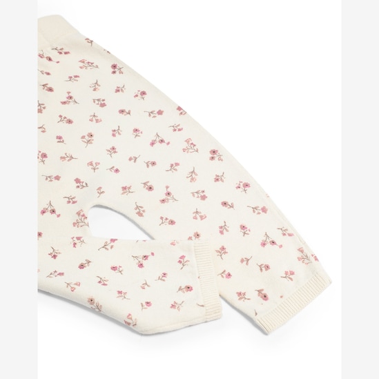 Conjunto longo bebê 2 peças florzinhas - bege | Carter's