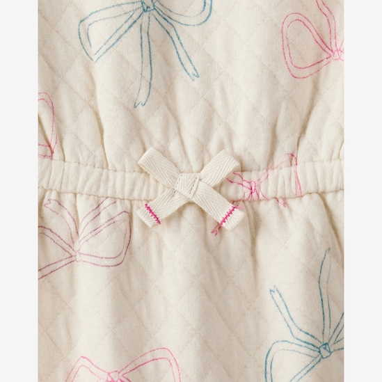 Macacão bebê matelassê laços - bege | Carter's