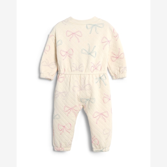 Macacão bebê matelassê laços - bege | Carter's