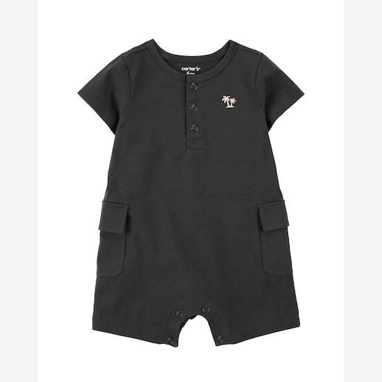 Macaquinho bebê coqueiros - cinza | Carter's