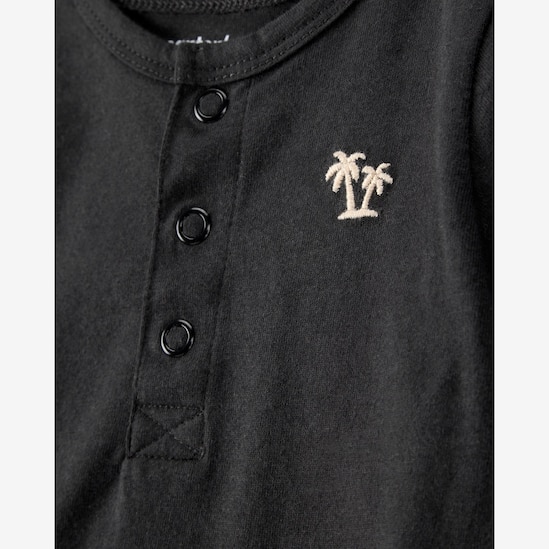 Macaquinho bebê coqueiros - cinza | Carter's