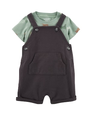 Jardineira bebê com bolso e camiseta bichinhos - multicor | Carter's