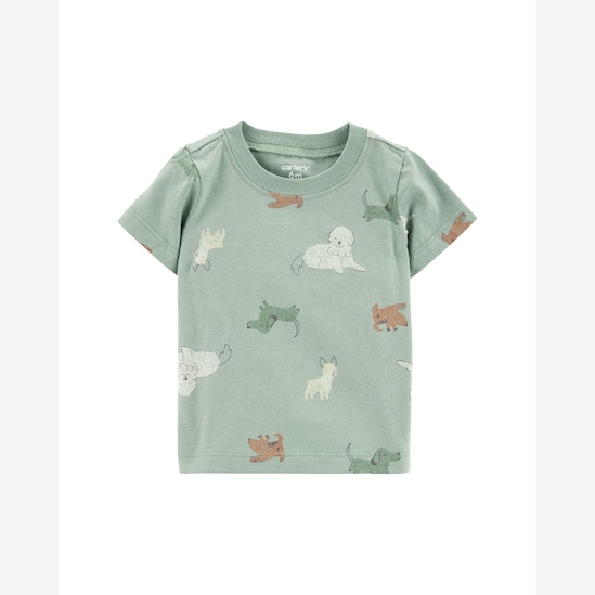 Jardineira bebê com bolso e camiseta bichinhos - multicor | Carter's