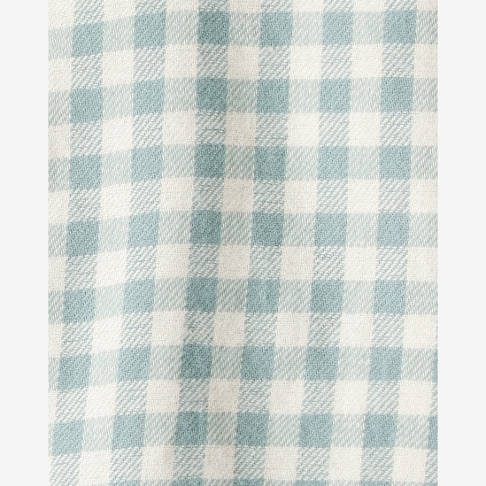 Jardineira jeans bebê com bolsos e camisa xadrez - multicor | Carter's