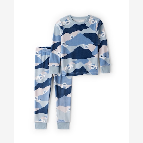 Pijama longo infantil 2 peças plush monstrinho da neve - multicor | Carter's