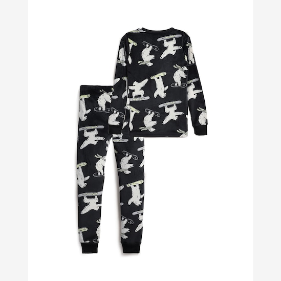 Pijama longo infantil 2 peças plush ursinhos - preto | Carter's