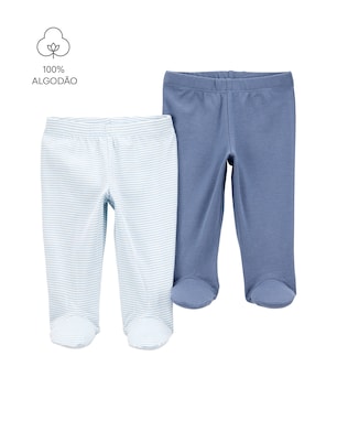 Kit calça bebê 2 peças cós elástico listrada - multicor | Carter's