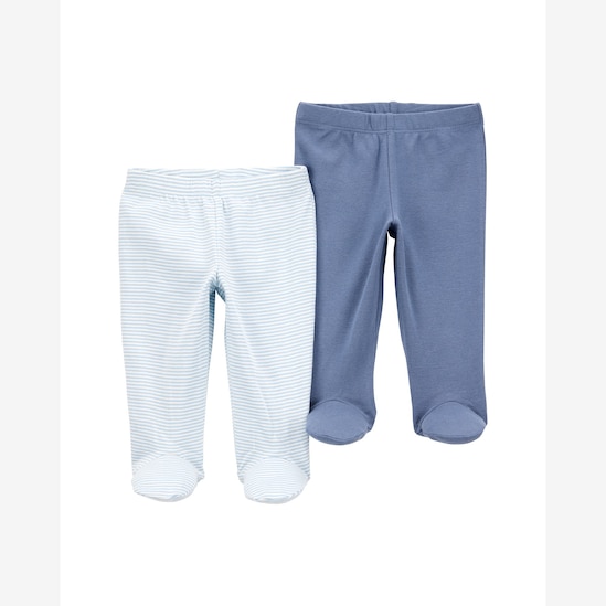 Kit calça bebê 2 peças cós elástico listrada - multicor | Carter's