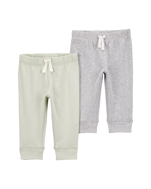 Kit calça bebê 2 peças cós elástico com cordão - multicor | Carter's