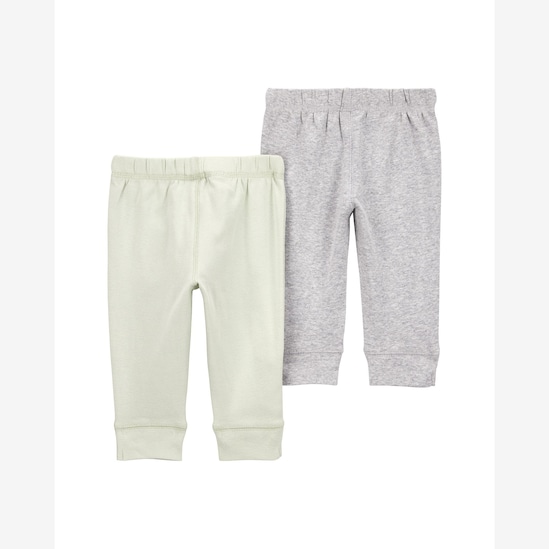 Kit calça bebê 2 peças cós elástico com cordão - multicor | Carter's