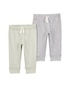 Kit calça bebê 2 peças cós elástico com cordão - multicor | Carter's