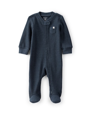 Macacão bebê com bolso e pezinho - azul | Carter's