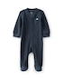 Macacão bebê com bolso e pezinho - azul | Carter's