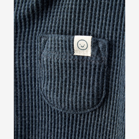 Macacão bebê com bolso e pezinho - azul | Carter's