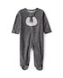 Macacão bebê em fleece com pezinhos pinguim - cinza | Carter's