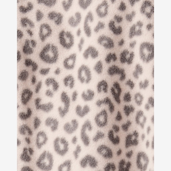 Macacão bebê em fleece com pezinhos onça - bege | Carter's