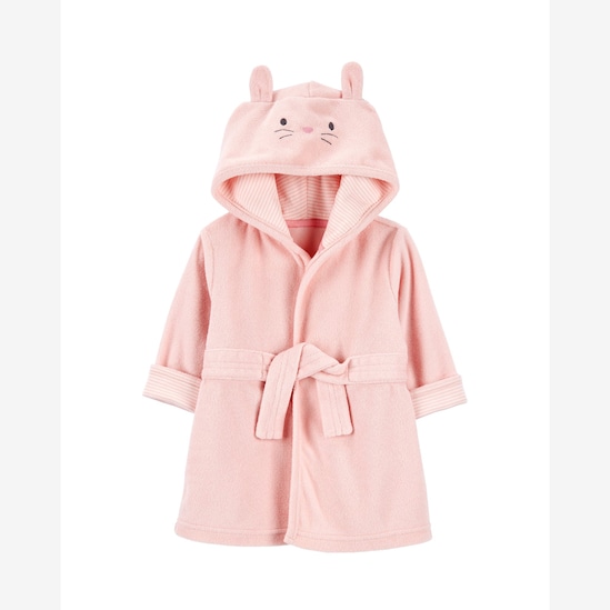 Roupão bebê com capuz interativo atoalhado - rosa | Carter's