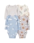Kit body bebê 4 peças bichinhos listras - multicor | Carter's