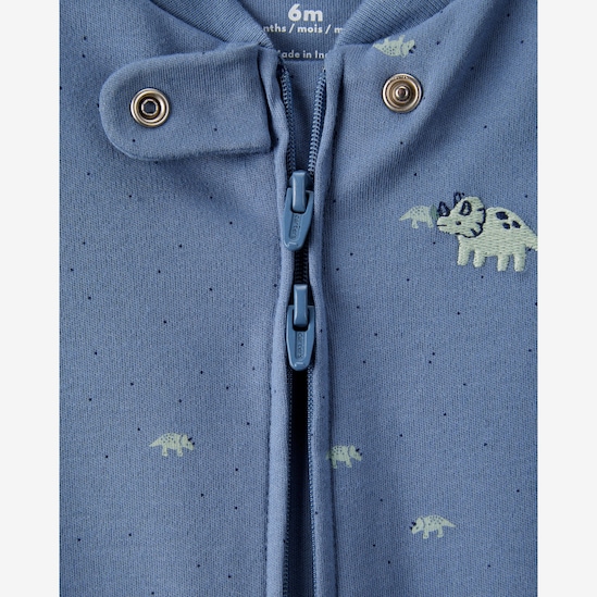 Macacão bebê com pezinhos dinossauro - azul | Carter's