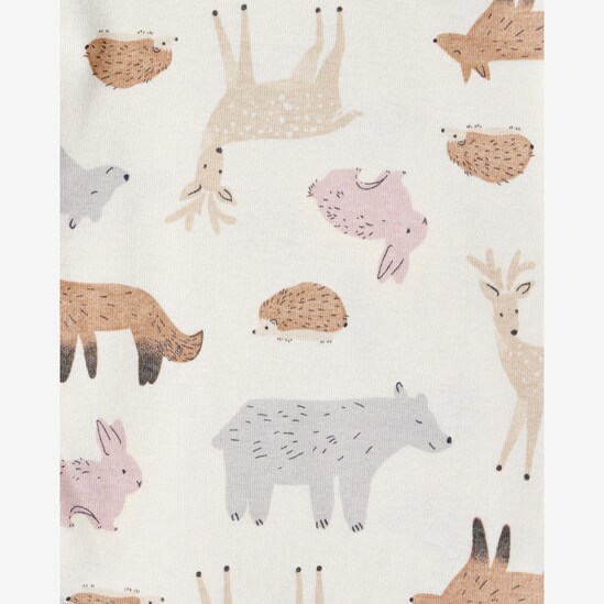 Conjunto longo bebê 3 peças canelado bichinhos - multicor | Carter's