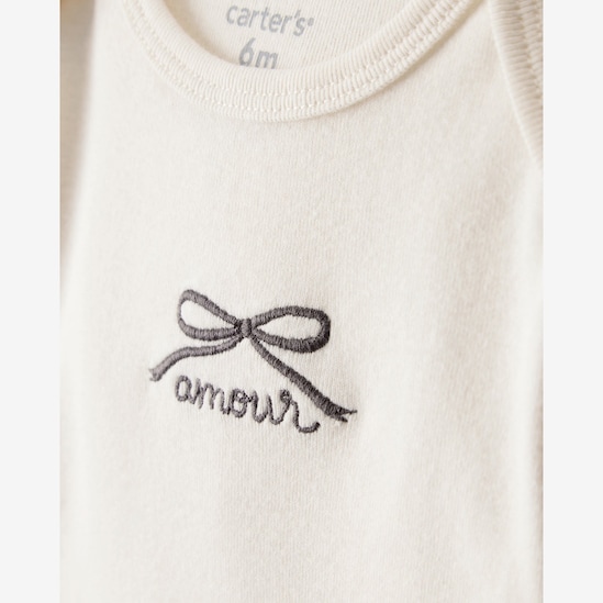 Conjunto longo bebê 3 peças laços babados - multicor | Carter's