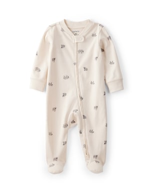 Macacão bebê com pezinhos ovelhas - bege | Carter's