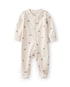Macacão bebê com pezinhos ovelhas - bege | Carter's