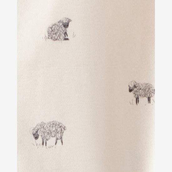 Macacão bebê com pezinhos ovelhas - bege | Carter's