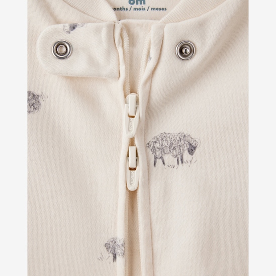 Macacão bebê com pezinhos ovelhas - bege | Carter's