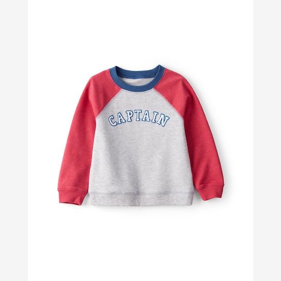 Blusa de moletom infantil raglan captain - multicor | Carter's