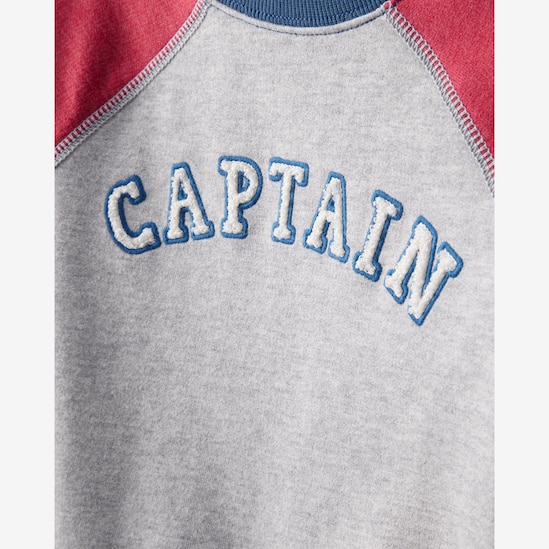 Blusa de moletom infantil raglan captain - multicor | Carter's