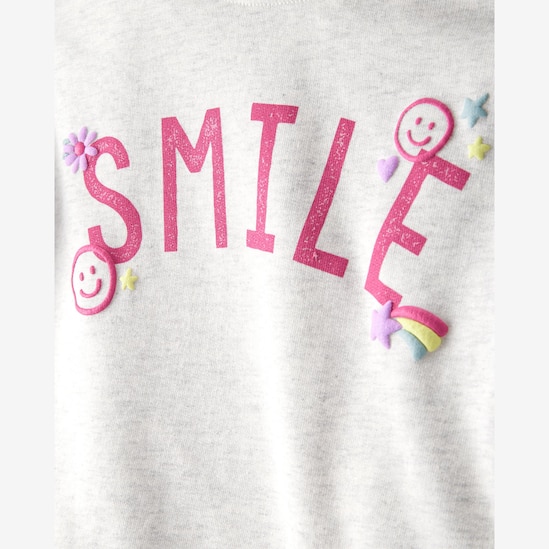 Conjunto longo moletom infantil 2 peças sorrisos mescla - multicor | Carter's