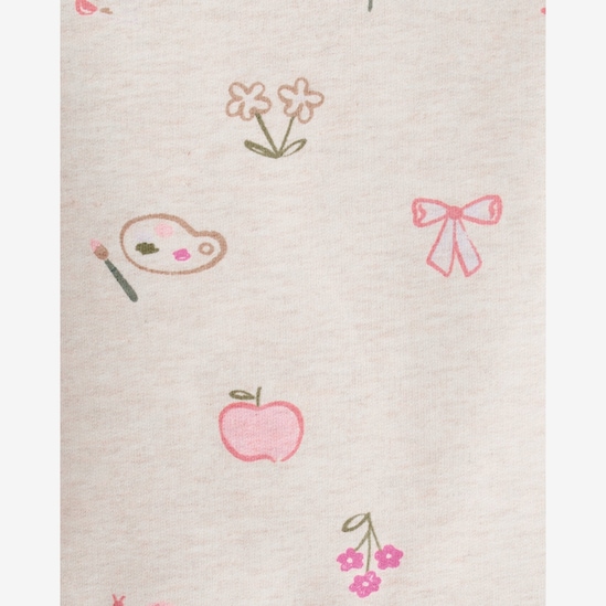 Blusa de moletom infantil pinturas mescla - bege | Carter's