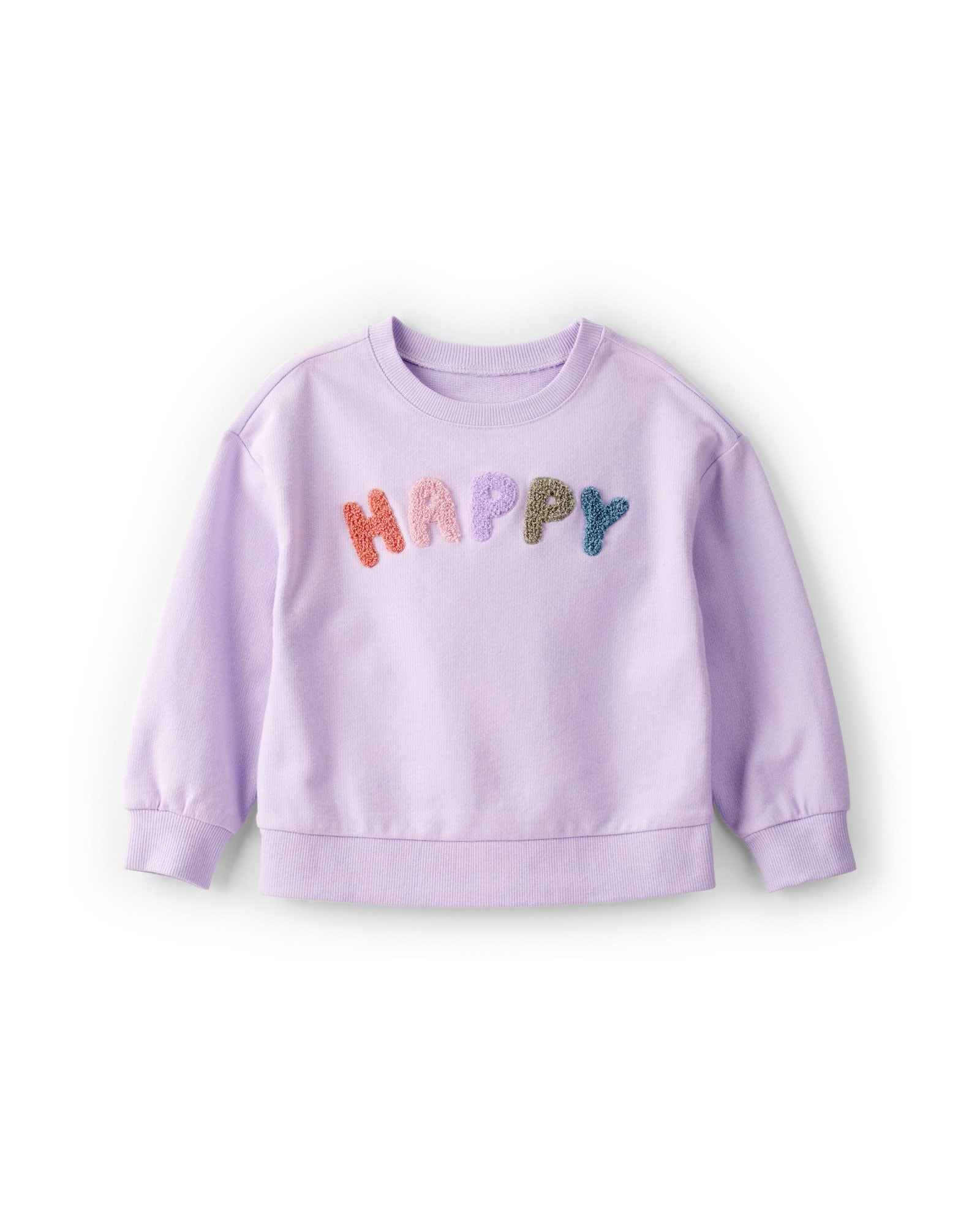 Blusa de moletom infantil happy - lilás | Carter's