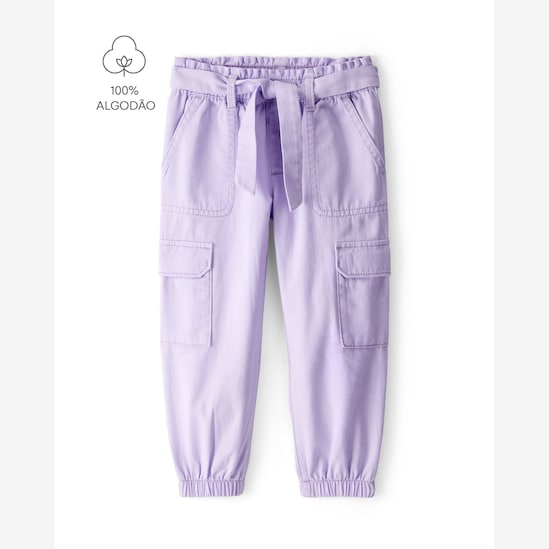 Calça infantil clochard cargo - lilás | Carter's