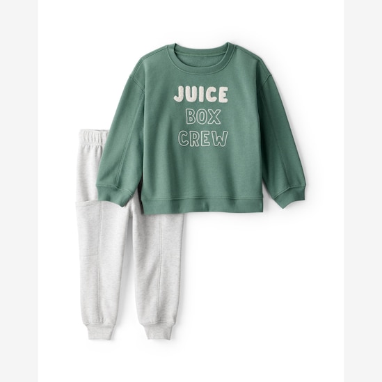 Conjunto longo moletom infantil 2 peças juice box crew - multicor | Carter's
