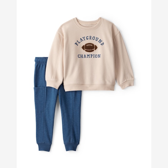 Conjunto longo moletom infantil 2 peças playground - multicor | Carter's