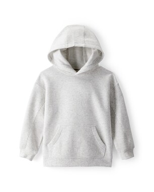Blusa de moletom infantil mescla com capuz - cinza | Carter's