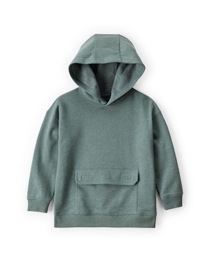 Blusa de moletom infantil mescla com capuz - verde | Carter's