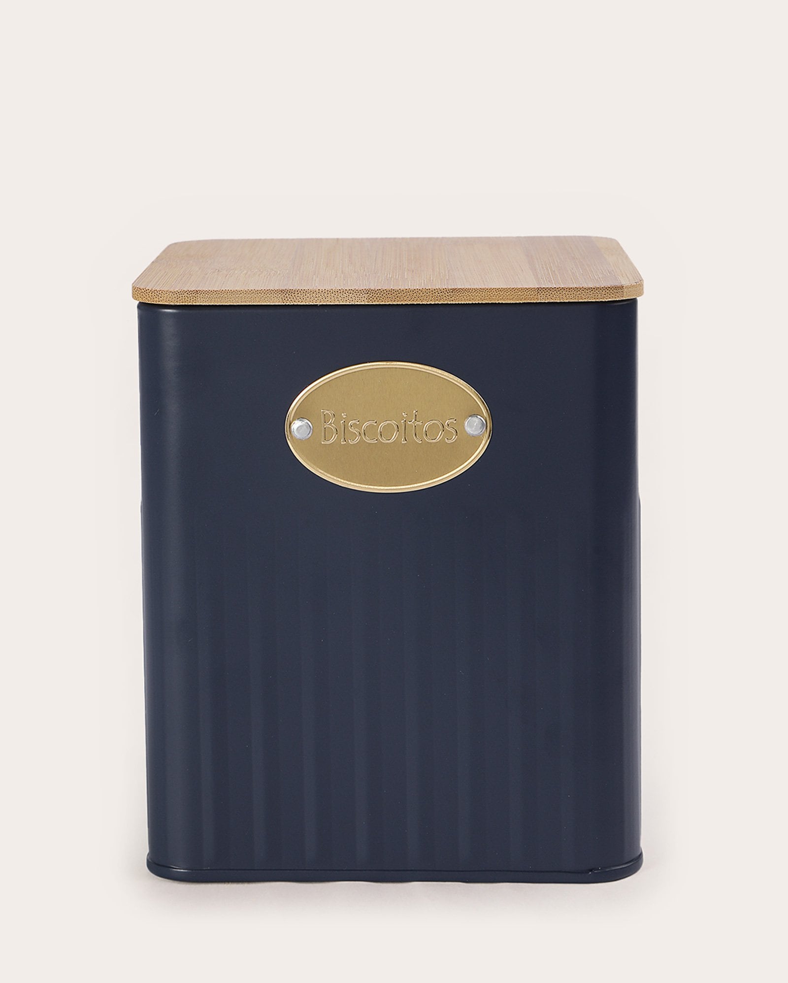Lata para biscoito Lauren 14x17cm - azul | Casa Riachuelo