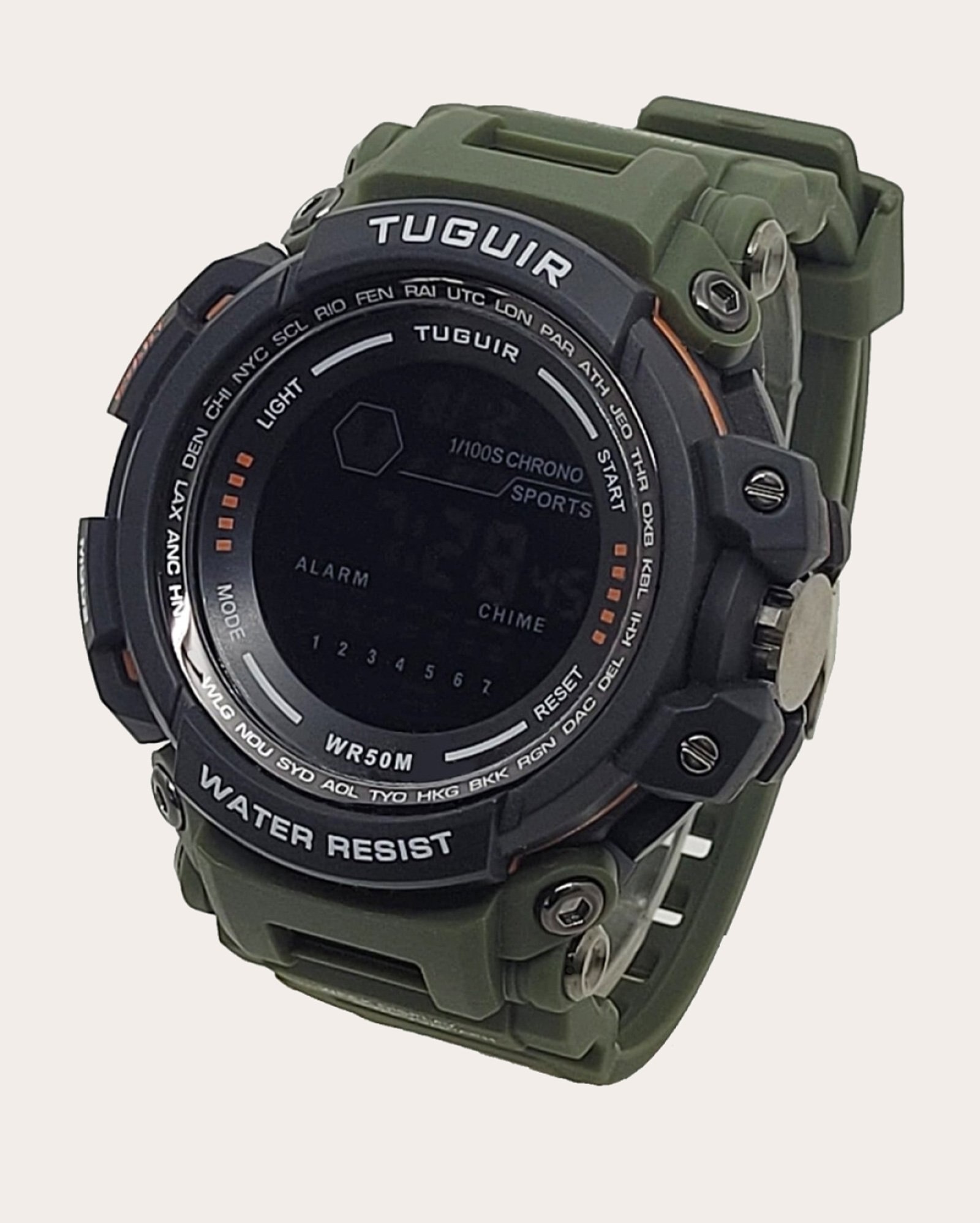 Relógio digital masculino TG30407 - verde | Tuguir
