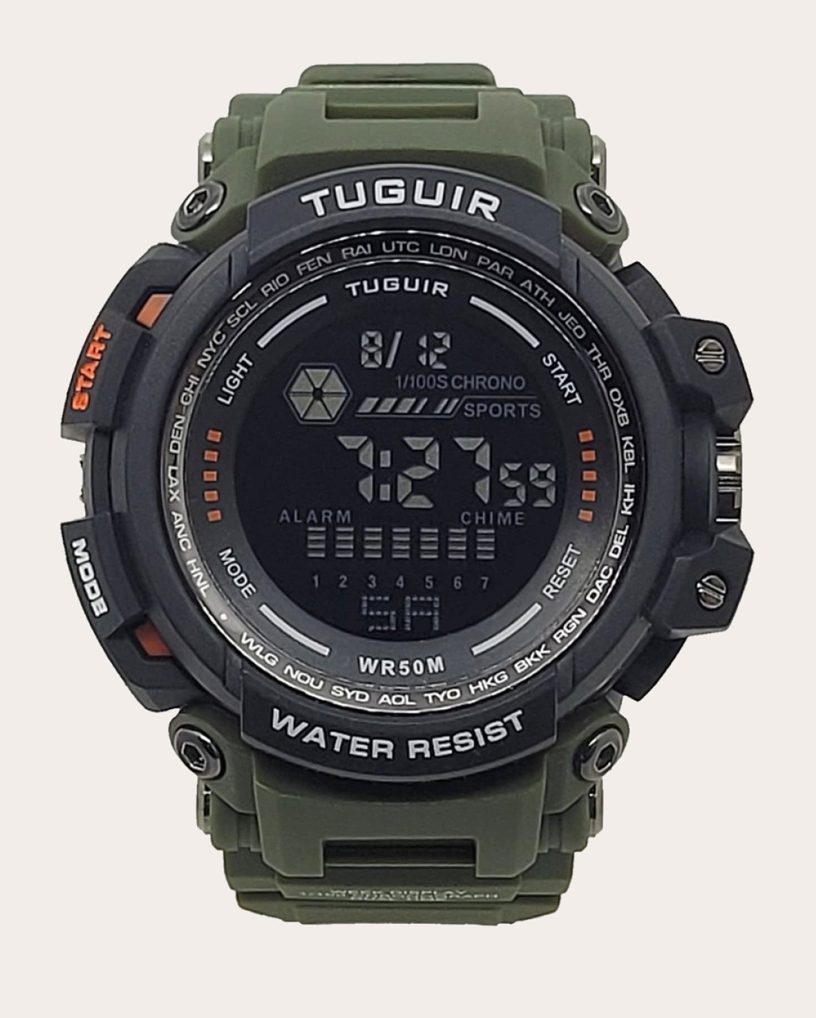 Relógio digital masculino TG30407 - verde | Tuguir
