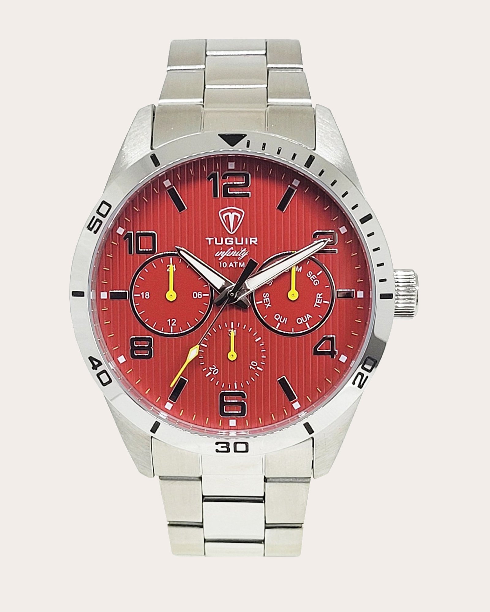 Relógio analógico masculino TGI37057 - prata | Tuguir
